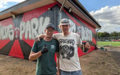 Vereinscontainer erstrahlt in neuen Farben